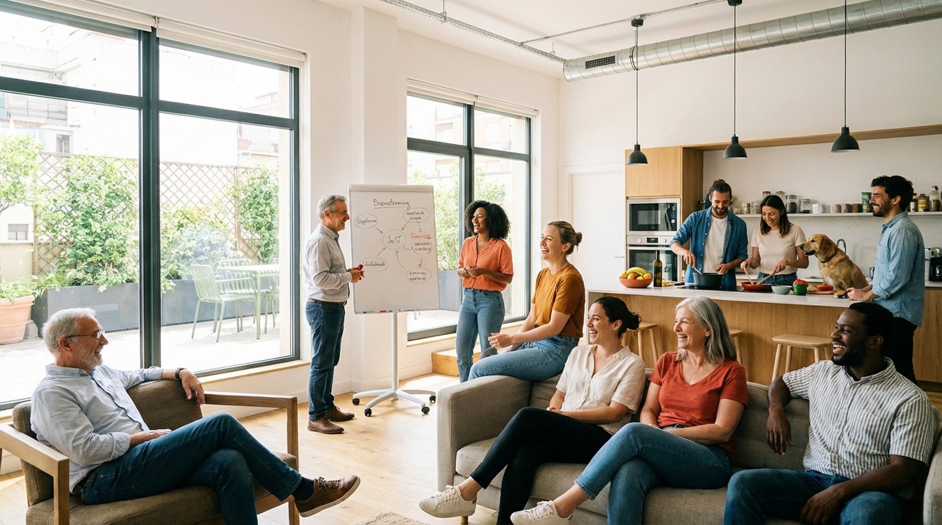 L'équipe de Green Atelier dans leur serre lumineuse