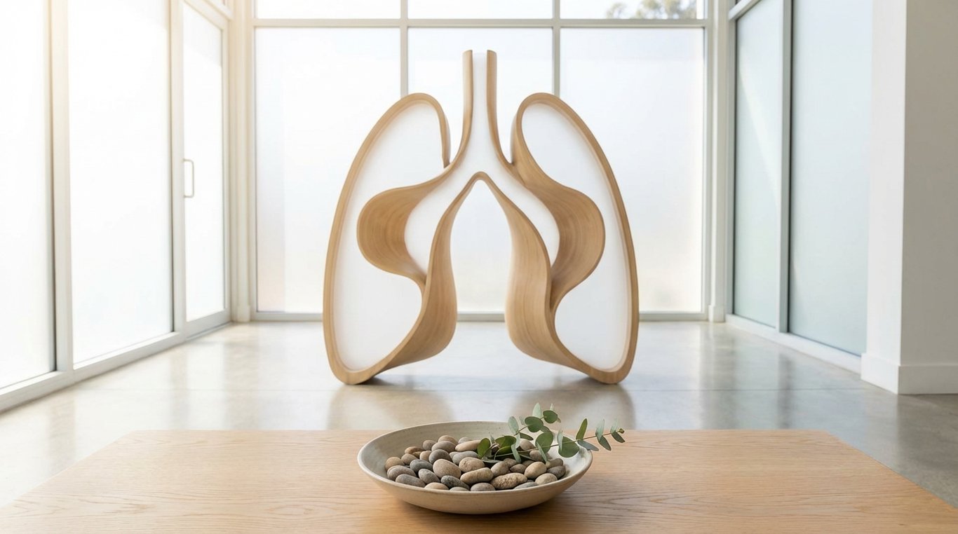 Illustration artistique des poumons et du diaphragme