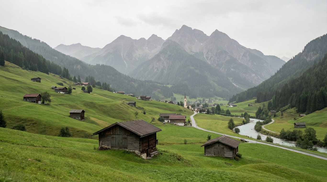 Sommet alpin enneigé, contraste fort