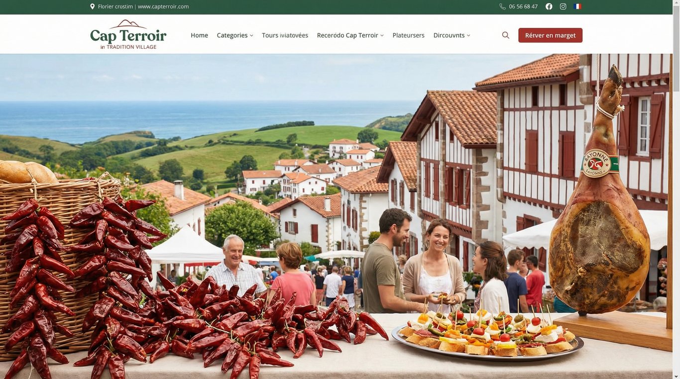 Côte basque avec falaises et océan Atlantique