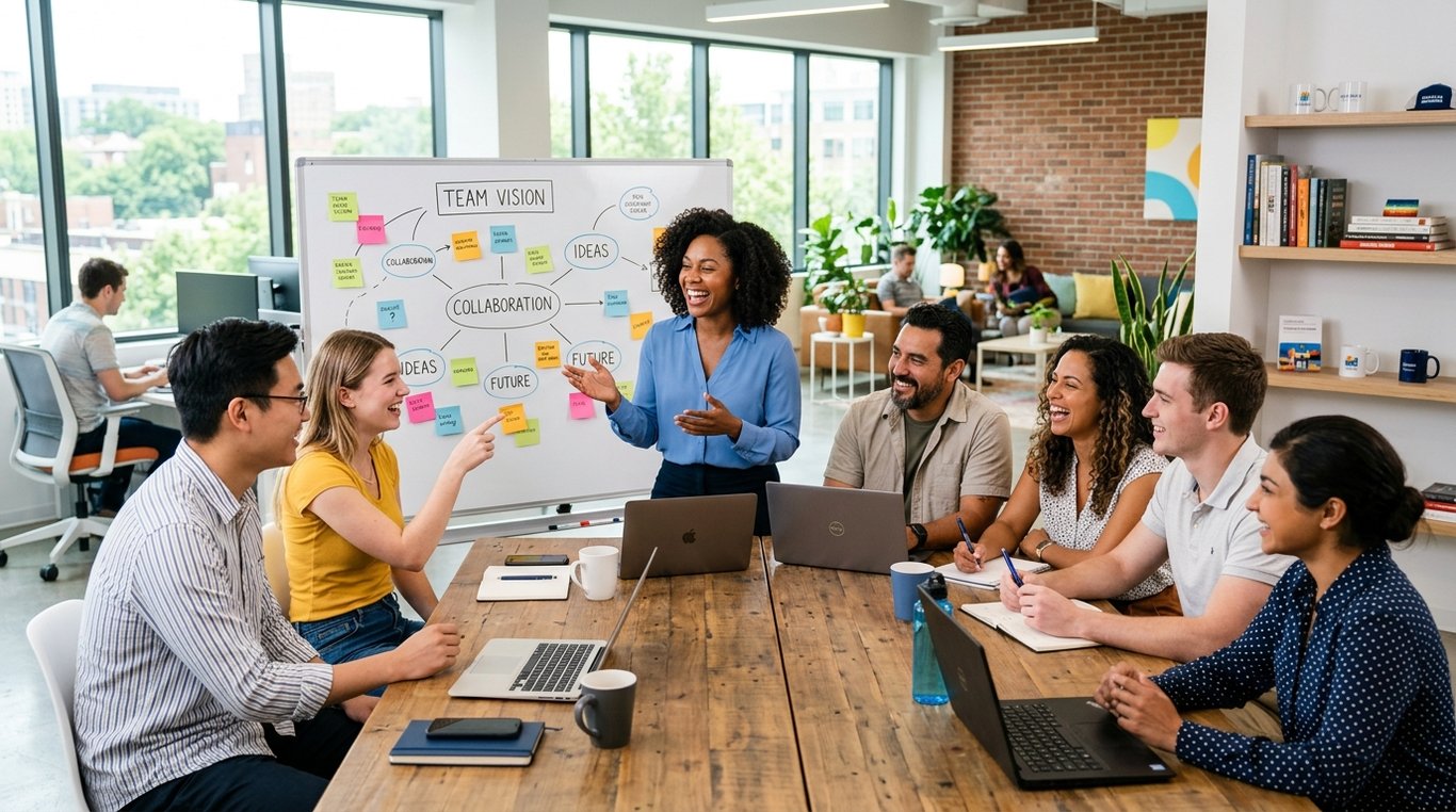 Réunion d'équipe sur l'organisation