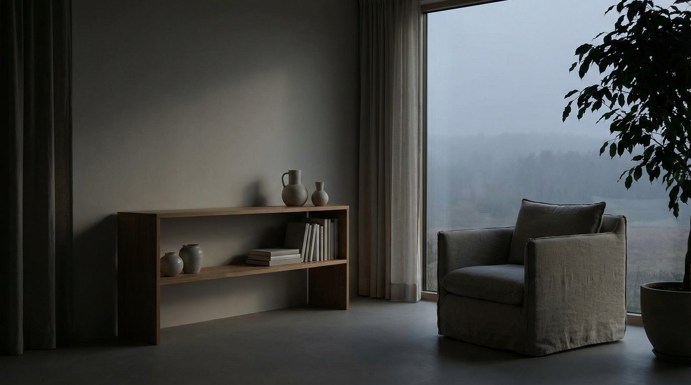 Étagère minimaliste organisée