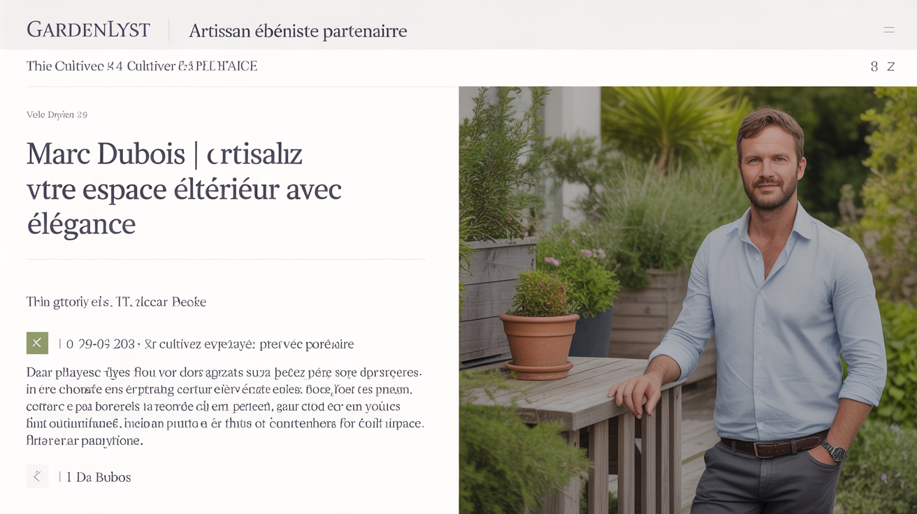Portrait de Marc Dubois, Artisan ébéniste partenaire