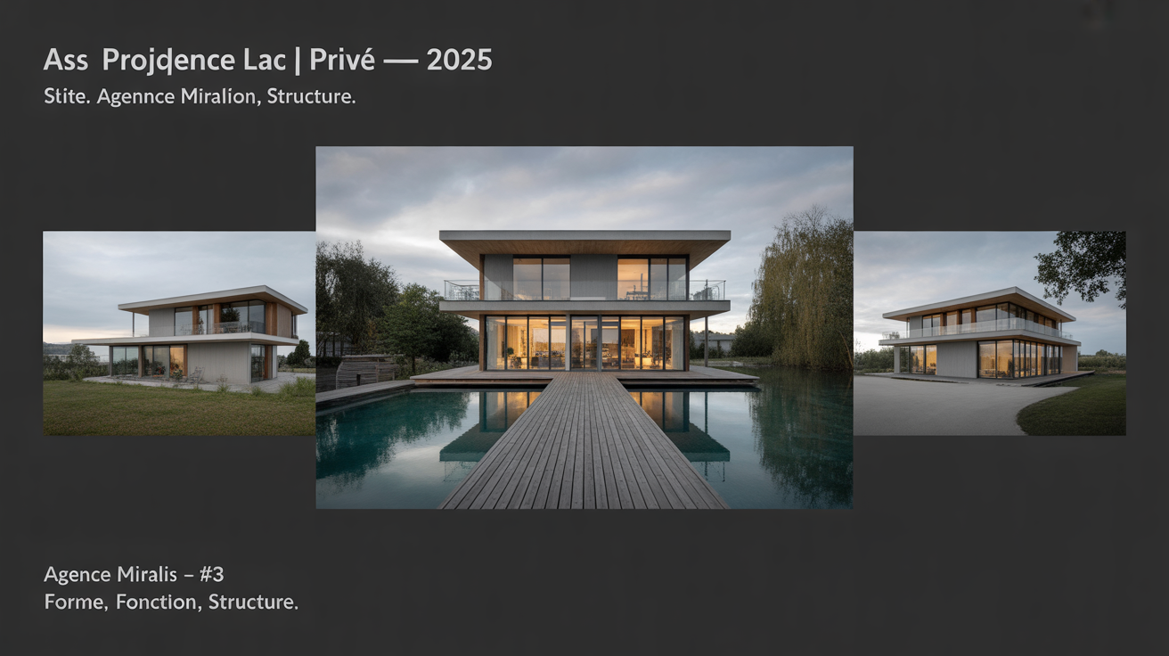 Maison minimaliste au bord de l'eau