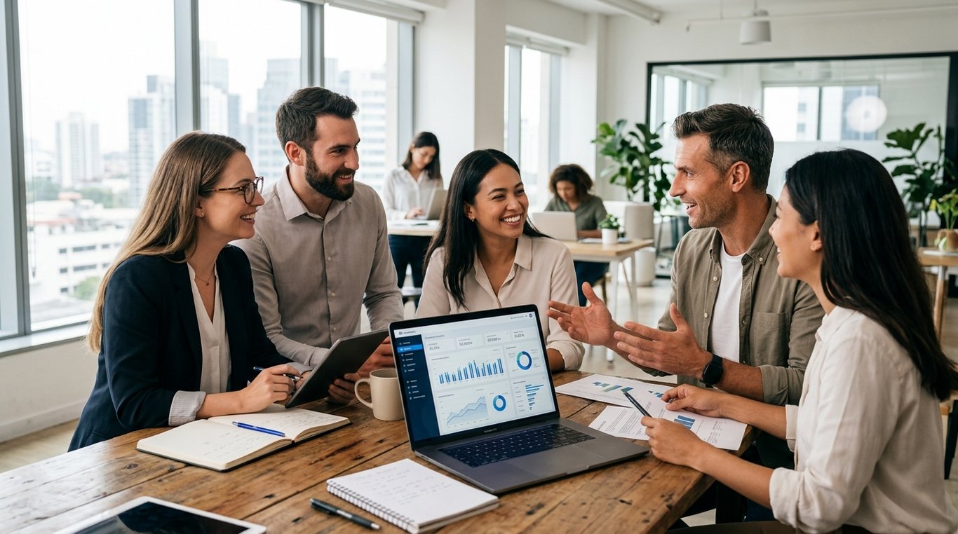 Poignée de main professionnelle entre un consultant et un client satisfait dans un bureau moderne