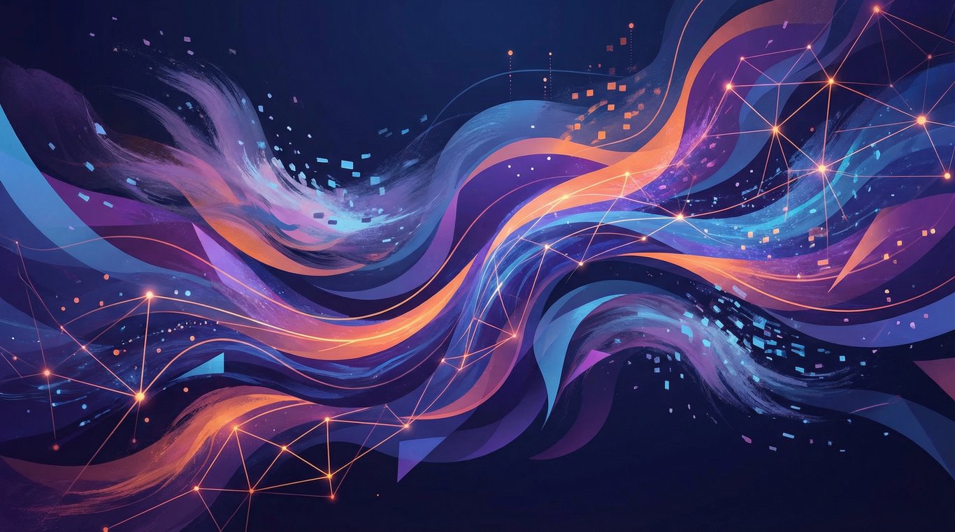 Robot artiste peignant une toile numérique