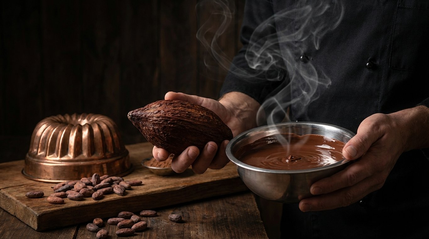 Texture de sauce au chocolat