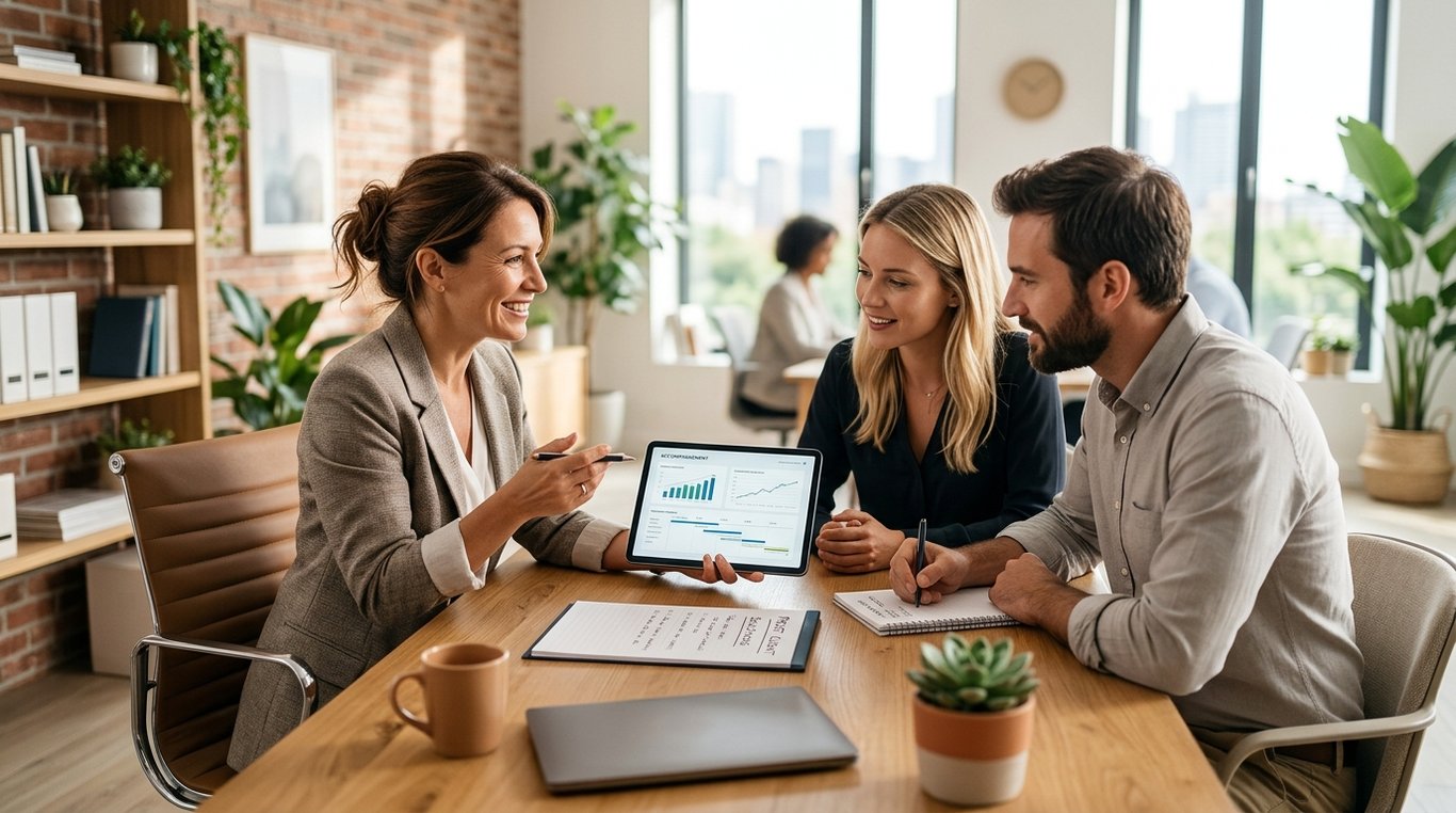 Mains tenant un dossier médical élégant avec graphiques de santé sur bureau en bois clair