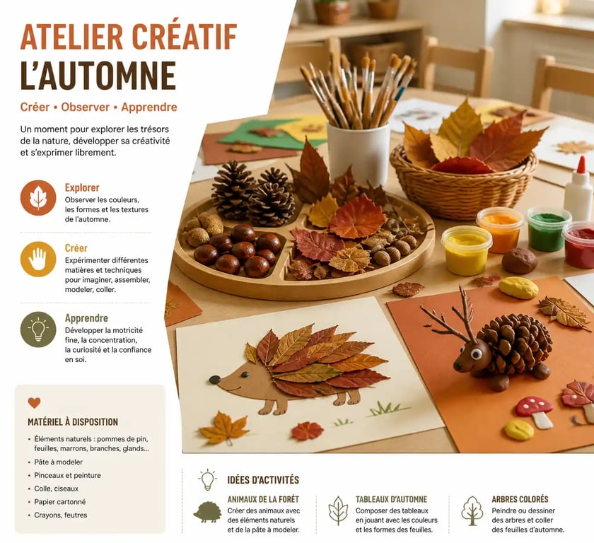Idées de bricolage automne maternelle avec des éléments naturels