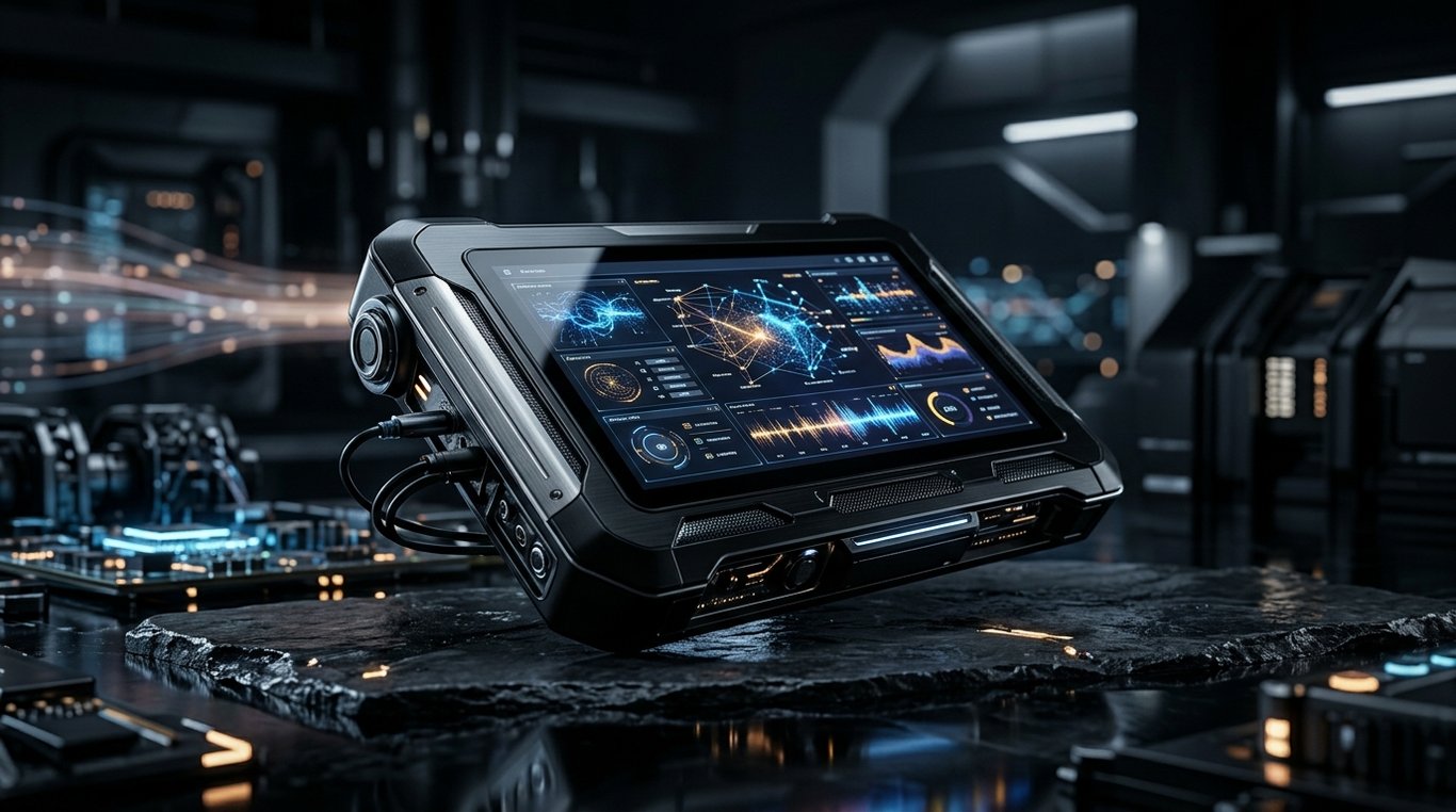 Interface futuriste de l'application ChronoMiles avec graphiques de performance