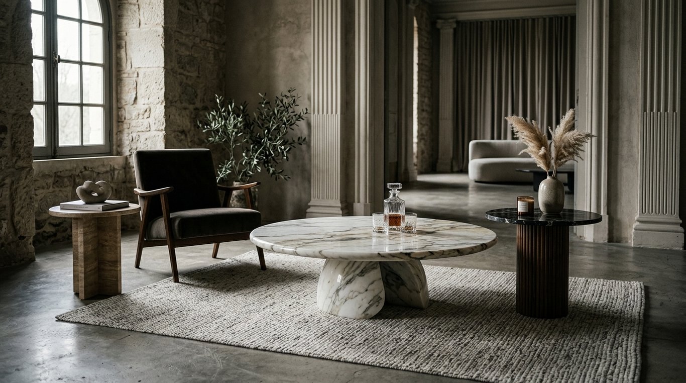 Table en marbre de Carrare