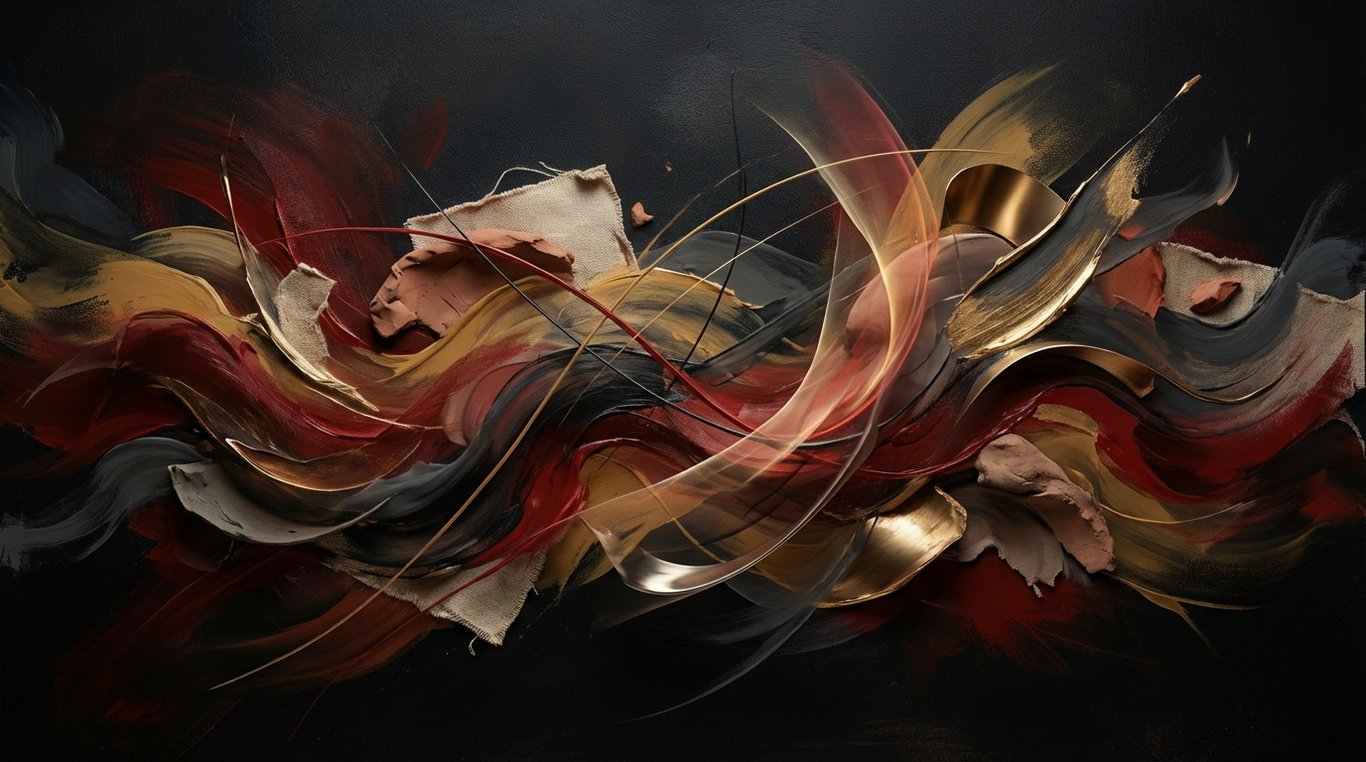 Portrait artistique en clair-obscur d'un sculpteur travaillant dans son atelier, avec une touche de lumière dorée sur son visage