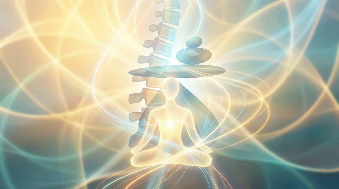 Illustration colonne vertébrale géométrique