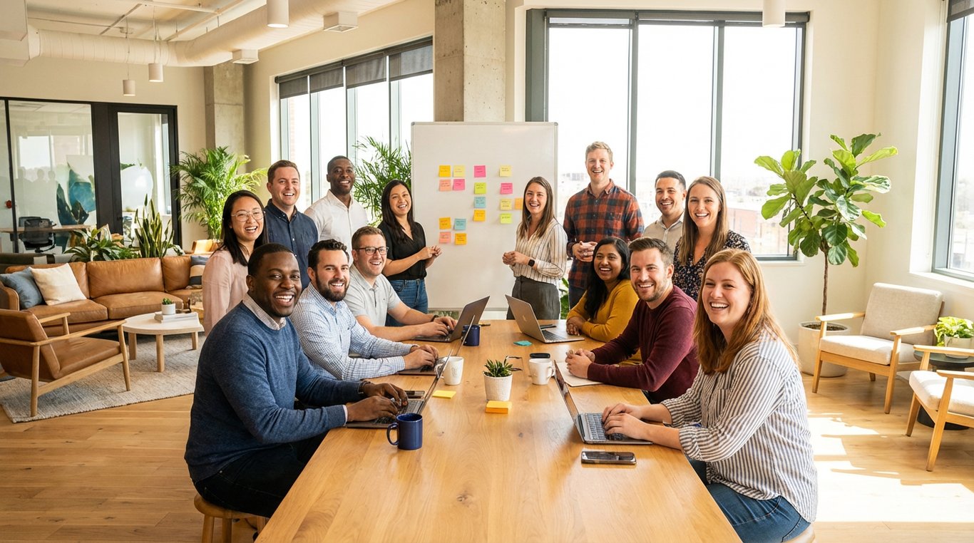 Créatrice travaillant dans un atelier lumineux