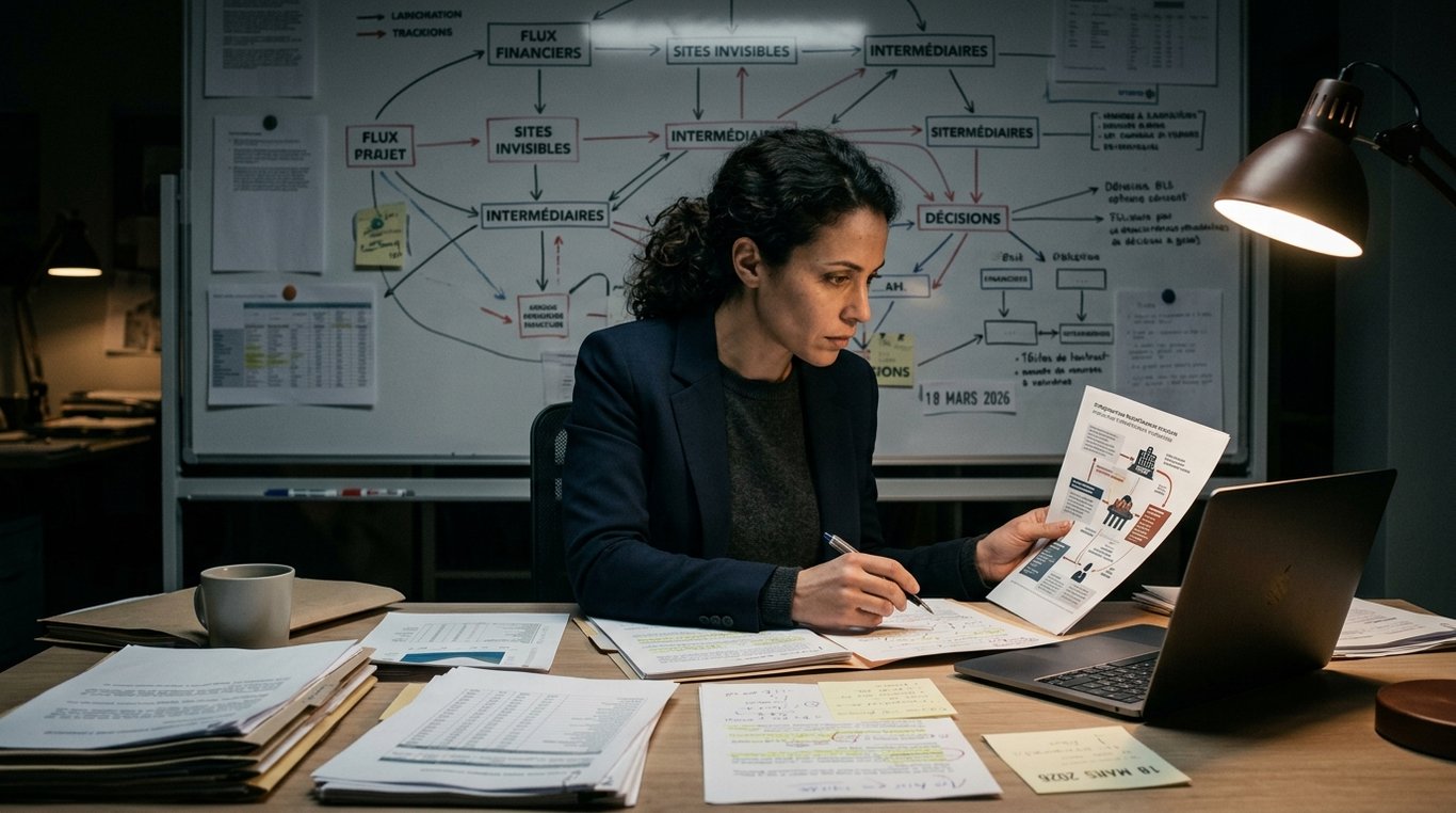 Photographie de documents d’archives pour l’enquête Sites invisibles, profits visibles