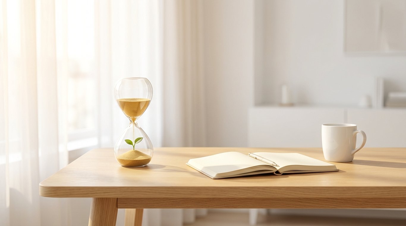 Trois cartes de tarification en 3D avec des textures douces, flottant sur un fond abstrait