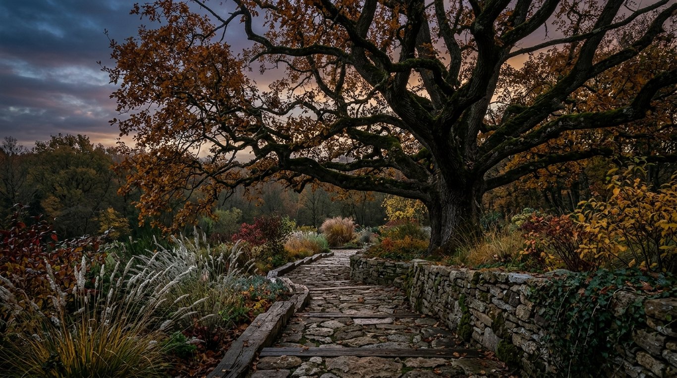 Photo après : jardin structuré avec une composition végétale équilibrée.