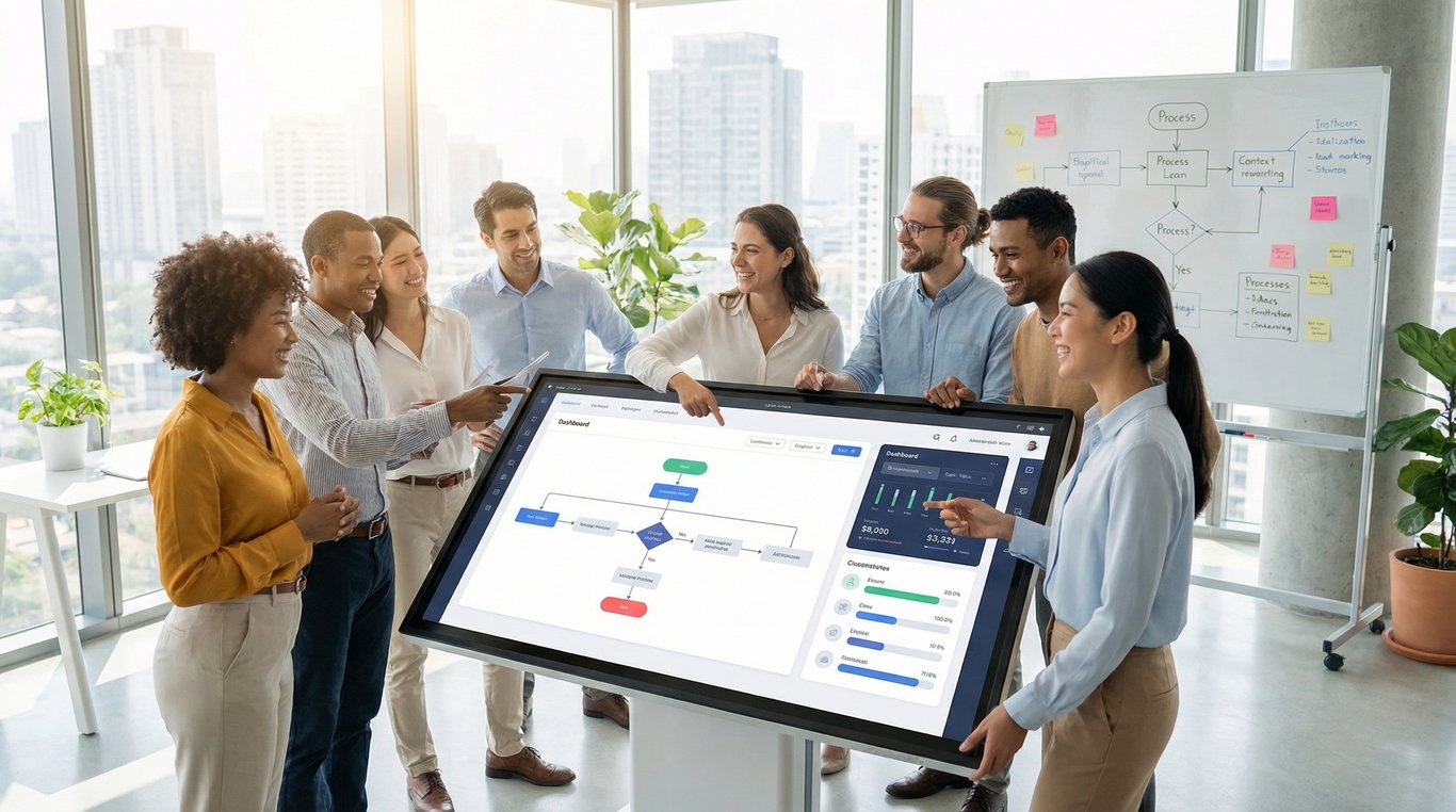 Illustration montrant le trajet du légume : du champ au camion de livraison écologique jusqu'à la porte du client.