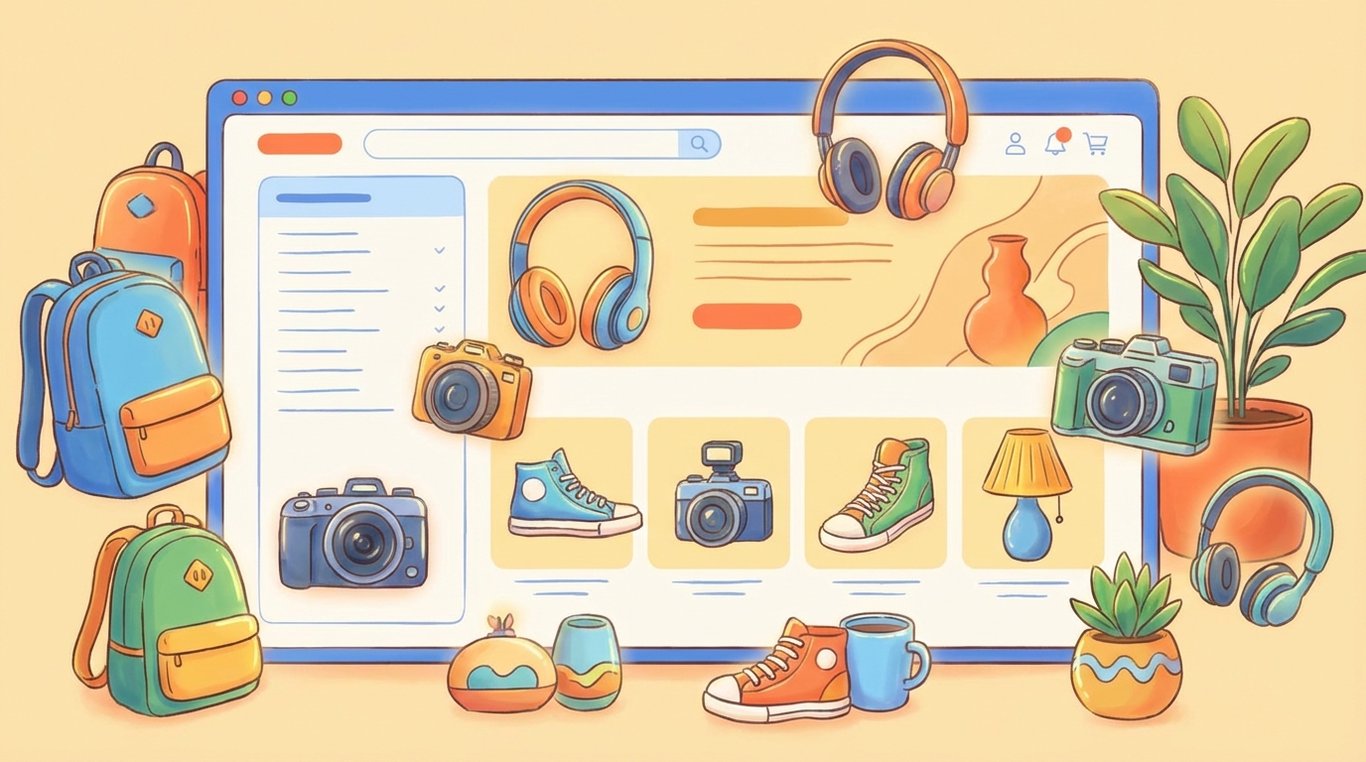 Vase Géométrique Bleu