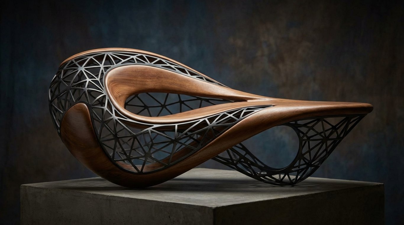 Portrait en clair-obscur de Marco Santini, sculpteur et designer