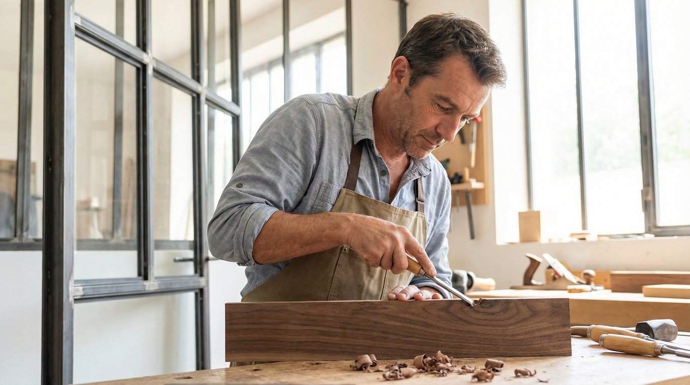 Photo de Julien Martin, maître menuisier et co-fondateur