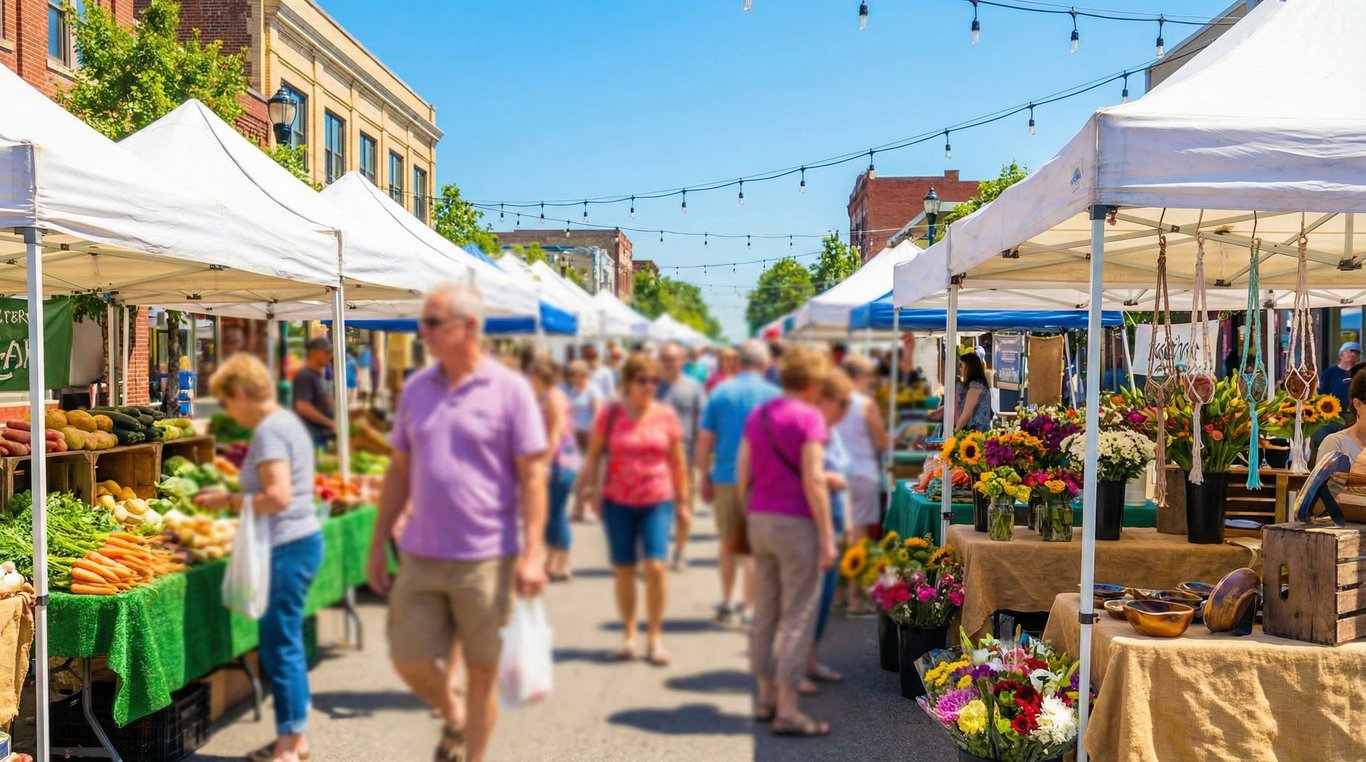 Crêpe sucrée garnie de fruits rouges et chantilly dans un food truck pastel