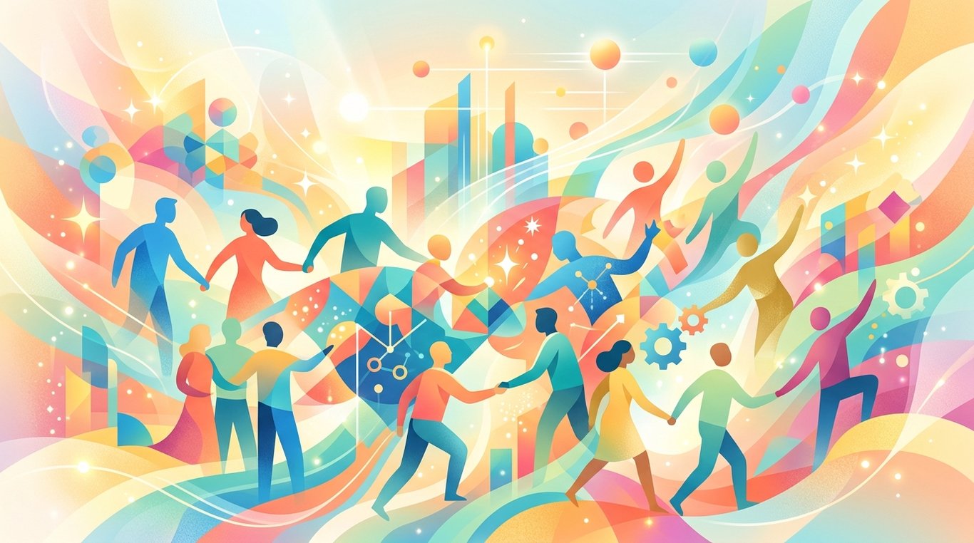 Image abstraite et professionnelle illustrant l’univers data et réseau de Graphe & Affaires.