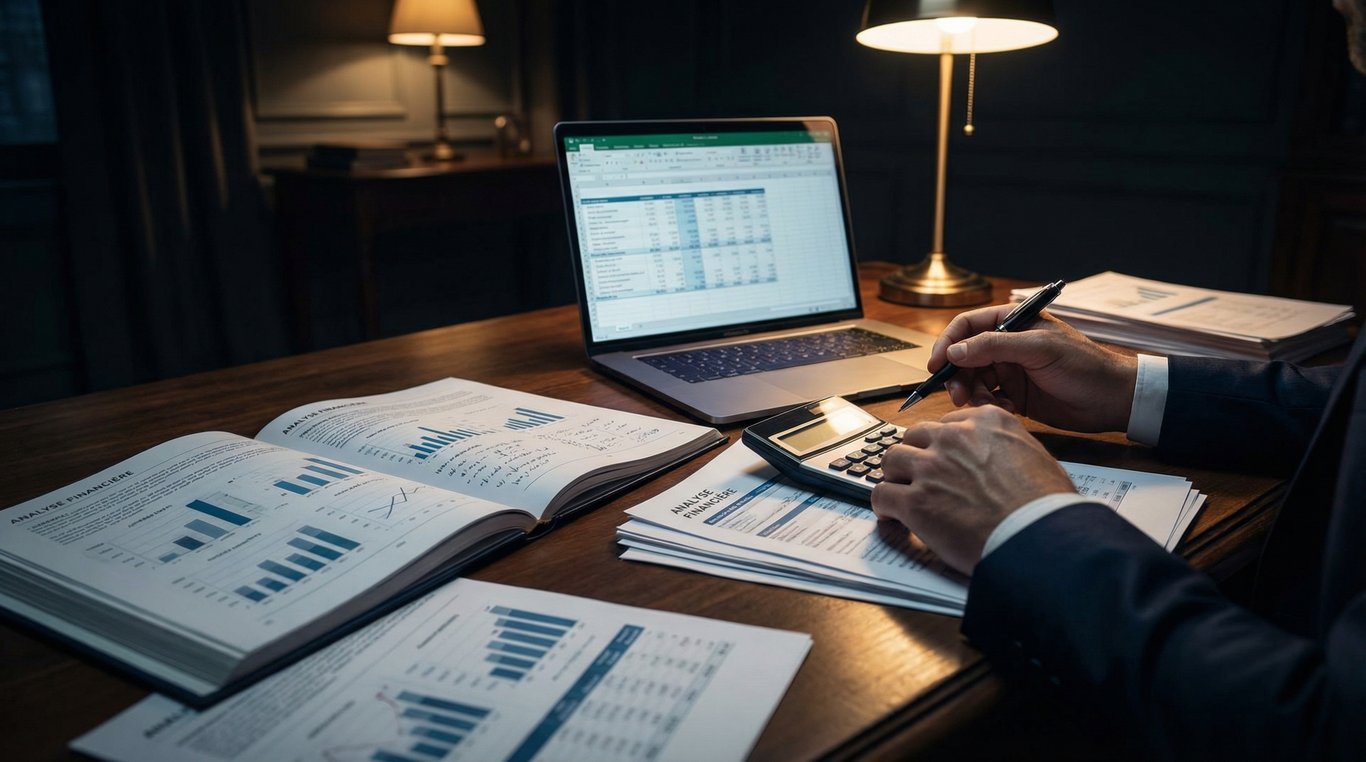 Graphique de croissance financière sur écran digital