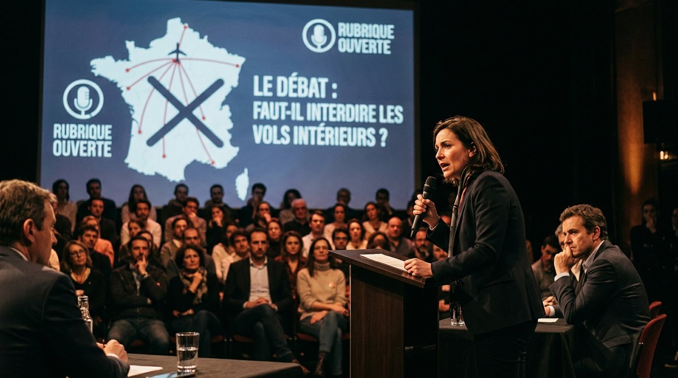 Personnes débattant en studio