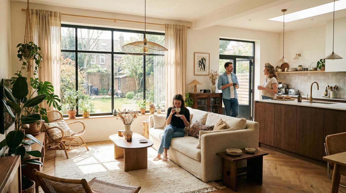 Vue d'ensemble d'un loft rénové