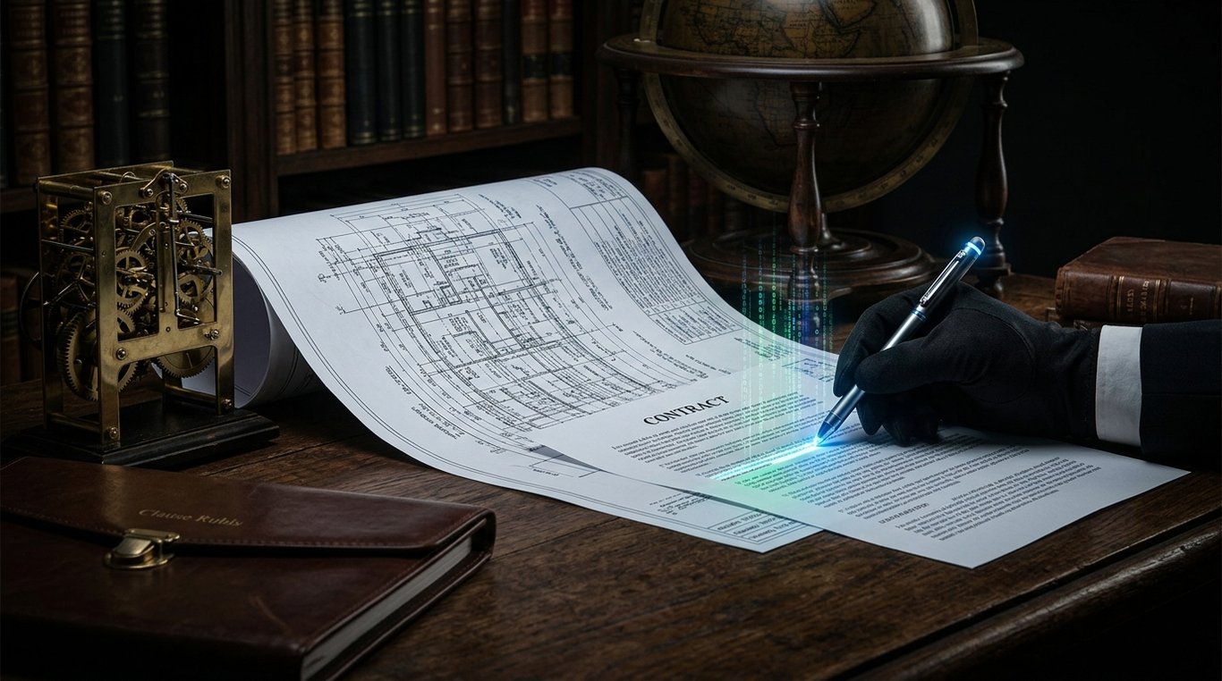 Illustration d’une analyse contractuelle : surlignages et documents d’exécution