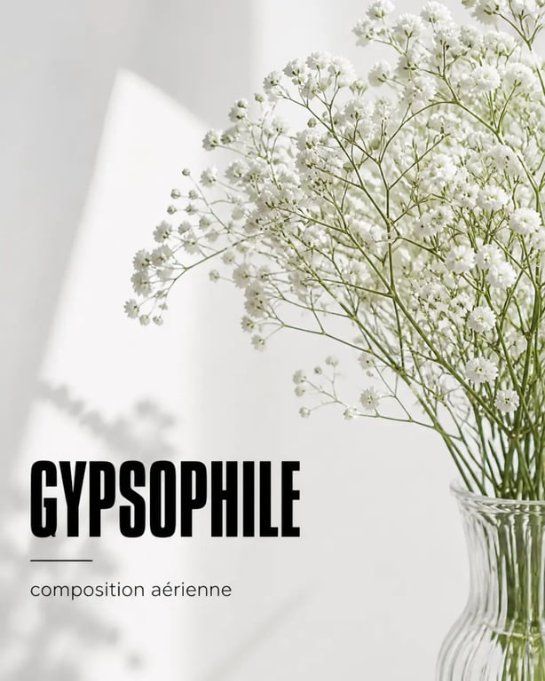 Bouquet de gypsophile fleur blanche dans un vase