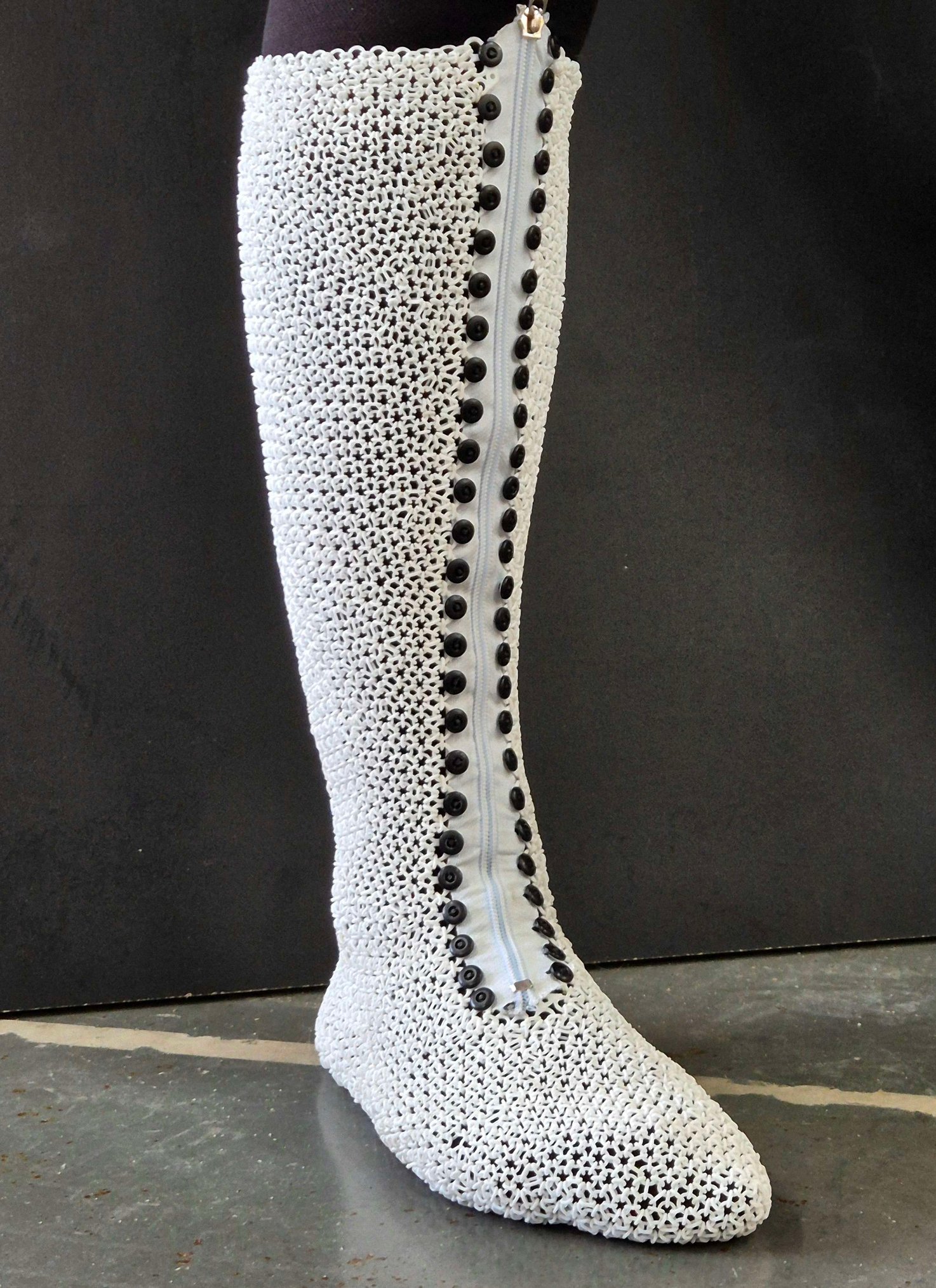 A custom compression garment being fitted