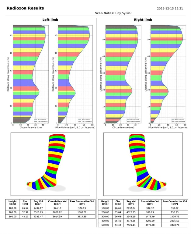 Zoa limb metrics A4 document preview