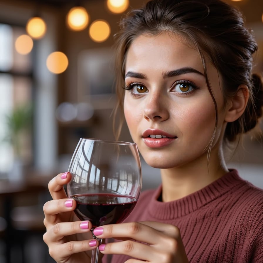 close up shot of a woman going on a date