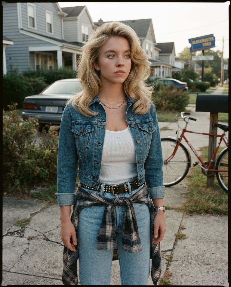 Transform the uploaded photo into a photorealistic American 1980s/1990s photogra