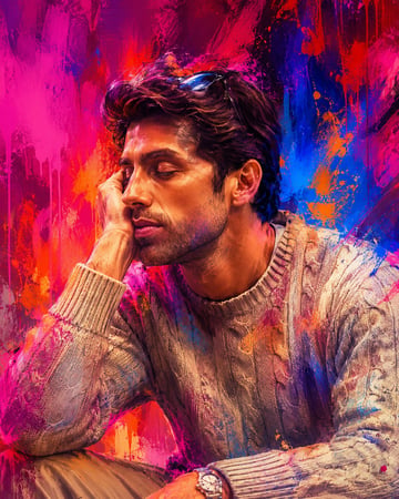 Vibrant Sketch AI preset example