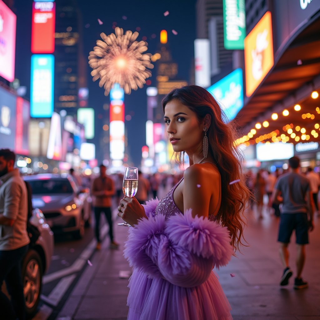 woman wearing lavender