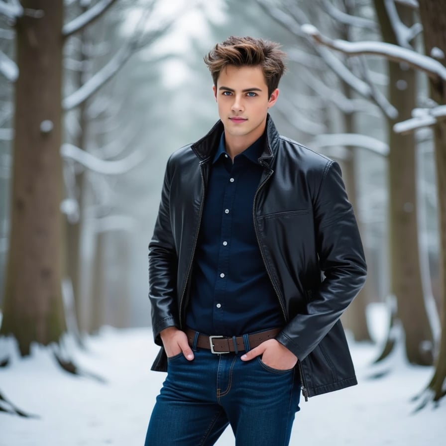 Dreamy twilight wanderer, pastel skies, and soft glowing horizon.