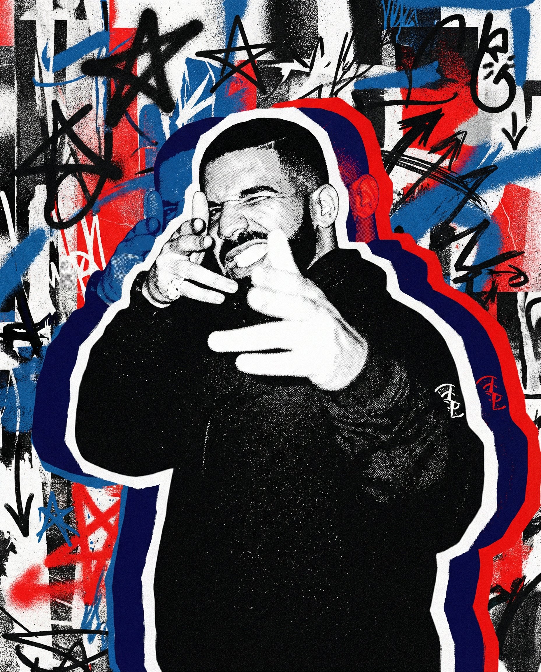 NANOBANANA PRO PROMPT

TASK
Transform the uploaded portrait (Input Image) into a high-contrast urban collage artwork while preserving the person’s identity exactly.

IDENTITY LOCK (CRITICAL)
Preserve the exact face, skin tone, hairstyle, facial hair (if any), body proportions, pose, clothing, and expression.
No beautification.
No facial reshaping.
No stylization that alters identity.
The person must remain clearly recognizable.

STYLE TRANSFORMATION
Apply a bold mixed-media street collage style:
- Combination of cut-out photo layers and graphic overlays
- Rough torn-paper edges around the subject silhouette
- Layered duplicate silhouettes slightly offset behind the main figure
- High-contrast color blocking
- Selective posterization (medium level)
- Urban paint strokes, scribbles, abstract marks, stars, arrows, symbols
- Spray paint textures and dry brush strokes
- Subtle grain and print texture

COMPOSITION
- Subject centered or slightly off-center (adapt naturally to original framing)
- Background partially replaced with graphic urban textures (night city, abstract blocks, or dark neutral backdrop)
- Add layered shadow duplicates behind the subject in 1–2 contrasting colors
- Maintain original pose and camera angle from input image

COLOR LOGIC
- Strong graphic palette (choose 2 bold contrasting tones)
- Maintain realistic skin tone
- Clothing can be slightly color-enhanced but not recolored completely
- Background may shift to graphic tones for contrast

LIGHTING
- Preserve original light direction from input
- Increase contrast slightly
- Add subtle rim glow or graphic edge highlight (optional but minimal)

TEXT
No readable text.
No logos.
No typography.

MOOD
Edgy.
Urban.
Editorial.
Art poster energy.
Modern street art aesthetic.

NEGATIVE CONSTRAINTS
No cartoon style.
No anime.
No exaggerated facial distortion.
No AI-glitch artifacts.
No warped anatomy.
No extra limbs.
No identity drift.

OUTPUT
High-resolution, sharp details, clean edge separation between subject and graphic layers.
Must work with any uploaded portrait image.