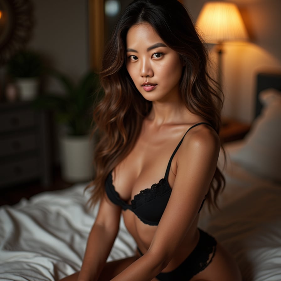 Create a bespoke headshot of a woman that reflects her personal brand and style. She is styled in soft, feminine tones or bold, dynamic settings, with expressive looks that convey her personality. The image should balance approachability with high-quality allure