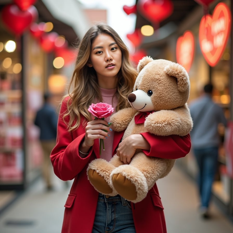 You're walking out of a store with an adorable teddy bear in your hands, imagining how it will remind him of you every time he sees it