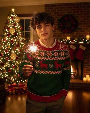 Vintage Christmas AI preset example
