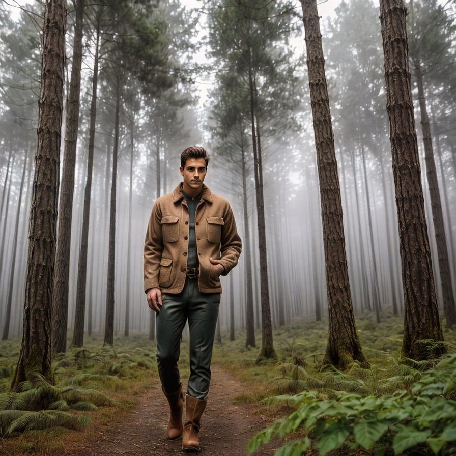 Dreamy twilight wanderer, pastel skies, and soft glowing horizon.