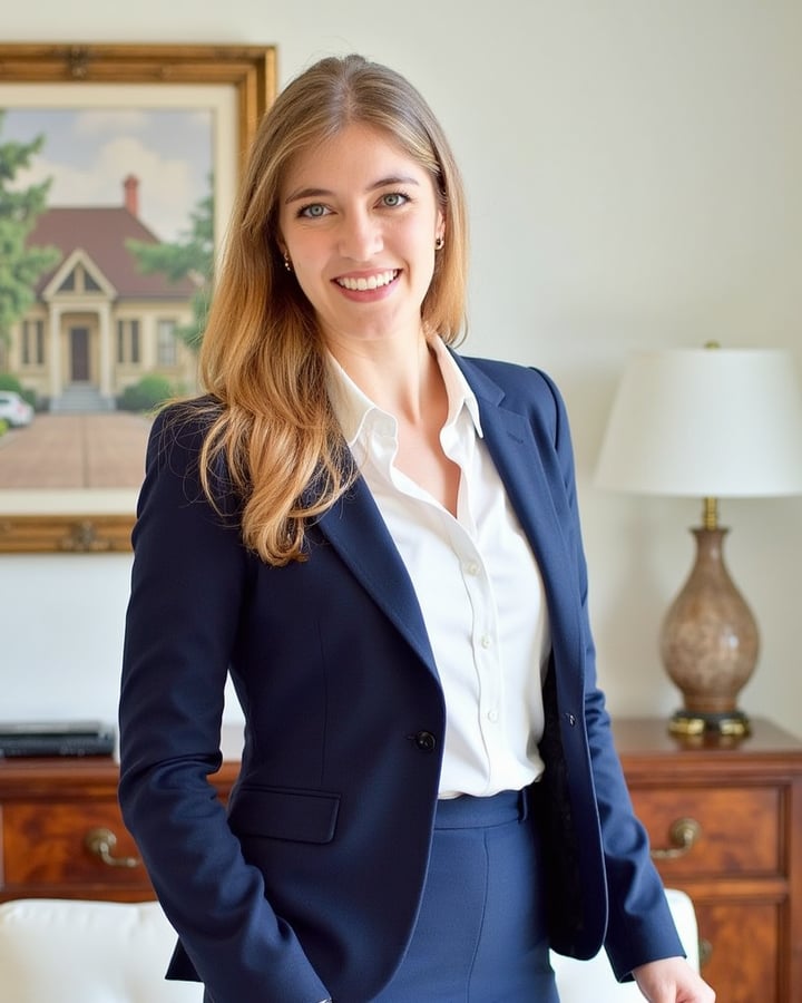 Real estate AI headshot result with approachable professional styling