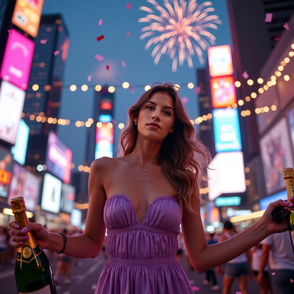 woman wearing lavender