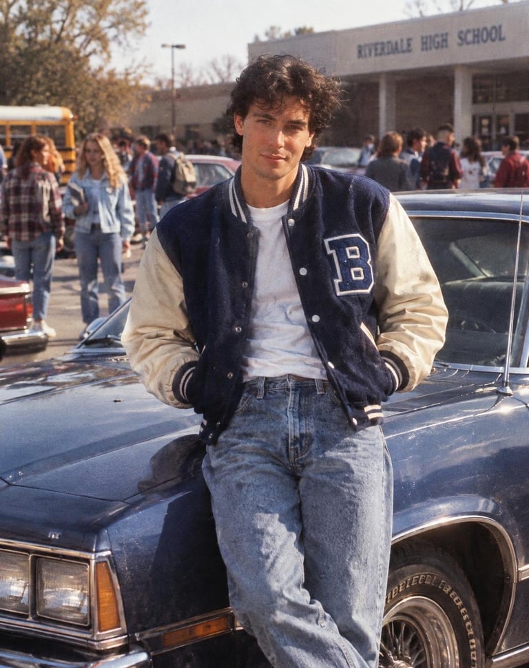 Transform the uploaded photo into a realistic American photograph from the 1980s