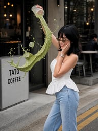 Recurso 3 del flujo de trabajo de Tendencia del matcha derramado en PhotoGPT Flow