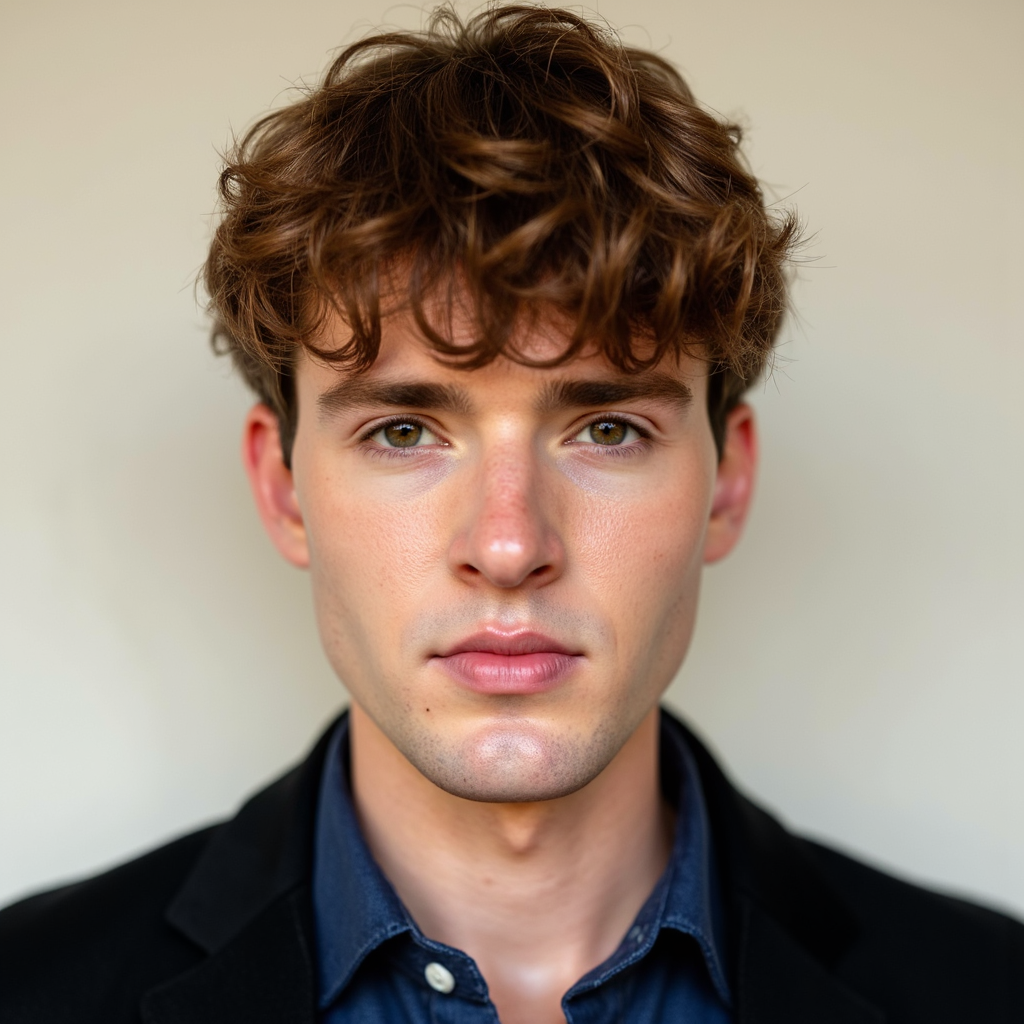 A highly realistic, highly detailed HDR professional passport photo of a man in 