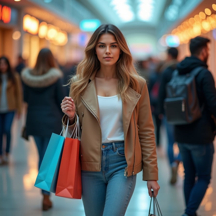 Vibrant social media headshots to flaunt your shopping spree in style